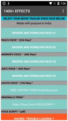 MOVIE_VOICE android App screenshot 1